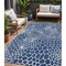 Homeroots 5' X 8' Navy Blue And Ivory Geometric Washable Indoor Outdoor Area Rug 595098 - alternate 1