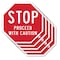 Signmission Stop Proceed with Caution, 10 inch X 10 inch, Aluminum Metal Signs, 5PK OC-A-5Pack-10-15 - alternate 1