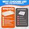 Emporio Kitchen Baking Pan Set, Oven Safe Tray, Up To 450 Deg F, White, 8PK EMPKW88H - alternate 9