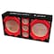 Deejay Led Two 10-in Woofers plus Three Tweeters RED Empty Chuchera Speaker Enclosure D10T3RED - alternate 1