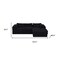 Homeroots 121" Black Corduroy Compression Foam Sofa 719553 - alternate 3
