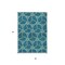 Homeroots 3' X 5' Teal Blue And Beige Geometric Washable Indoor Outdoor Area Rug 613524 - alternate 3
