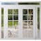 Vdomdoors Front Exterior Prehung Metal-Plastic Double Doors Clear Glass / MANUX 8100 White Silk / Office Comm MANUX8100DEXD-WS-W16+72+16xH80+14-RH-I - alternate 1