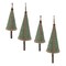 Homeroots Set of Four Green And Natural Woven Bamboo Christmas Tree Shaped Ornaments, 4PK 633368 - alternate 6