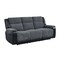 Homeroots 86" Black And Gray Fabric Reclining USB Sofa With Toss Pillow 559211 - alternate 4