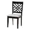 Baxton Studio Elise Modern Grey Fabric and Dark Brown Finished Wood 5-Piece Dining Set 255-9402-10900-ZORO - alternate 6