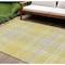 Homeroots 8' X 10' Yellow Black And Ivory Plaid Washable Indoor Outdoor Area Rug 596372 - alternate 1