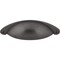 Hardware Resources Jeffrey Alexander Lyon 4-15/16'' Overall Length Gun Metal Cabinet Cup Pull 8233DACM - alternate 1