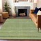 Homeroots 5' X 8' Fern Green And Sage Striped Washable Indoor Outdoor Area Rug 615339 - alternate 7
