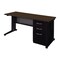 Regency Fusion Teachers Desk W/ Single Pedestal Drawer Unit, 66 in W X Wood, Metal, Neo Walnut MSP6630NW - alternate 1