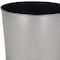 Homeroots 7in Silver Recycled Plastic Indoor Outdoor Round Pot Planter 488218 - alternate 2