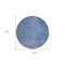 Homeroots 8' Navy Blue Gray And Ivory Round Abstract Washable Indoor Outdoor Area Rug 597030 - alternate 6