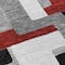 Homeroots 8' X 10' Gray Ivory And Red Geometric Washable Indoor Outdoor Area Rug 613214 - alternate 6