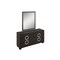 Homeroots Four Piece Gray Solid Wood Bedroom Set With Mirror 343929 - alternate 4