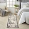 Homeroots 8' Beige And Gray Floral Indoor Outdoor Runner Rug 545006 - alternate 4