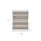 Homeroots 60" X 50" Gray Woven Cotton Striped Throw Blanket with Fringe 516618 - alternate 3