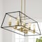Jonathan Y Lloyd 35" 8-Light Farmhouse Industrial Iron Linear LED Pendant, Black/Brass Gold JYL6511A - alternate 9