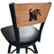 Holland Bar Stool Co 30" Blk Wrinkle Memphis Swivel Bar Stool, Laser Engraved Back L03830BWMedMplAMemphsBlkVinyl - alternate 1