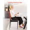 Vevor Set of 6 Dining Chairs Modern Leather Kitchen Side Chair Back Metal Legs Black DA258 - alternate 4