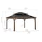 Sunjoy Archwood 13 ft. x 15 ft. Cedar Framed Gazebo with Brown Steel 2-tier Hip Roof Hard Top A102007772 - alternate 3