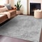 Homeroots 8' X 10' Silver Floral Medallion Washable Indoor Outdoor Area Rug 607941 - alternate 7