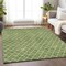 Homeroots 8' X 10' Green And Ivory Geometric Washable Indoor Outdoor Area Rug 596102 - alternate 7
