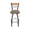 Holland Bar Stool Co Eleanor 30in Swivel Bar Stool with Bronze Finish, Medium Back and Canter Earth Seat 880 - alternate 6