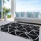 Homeroots 10' X 14' Black And Ivory Geometric Washable Indoor Outdoor Area Rug 612856 - alternate 6