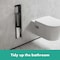 Hansgrohe XtraStoris Rock Recessed Toilet Brush Holder with Shelf & Tileable Door in Brushed Stainless Steel 56060800 - alternate 6