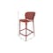 Homeroots Set of Four 26" Orange Heavy Duty Plastic Low Back Counter Height Bar Chairs, 4PK 555089 - alternate 3