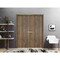 Sartodoors Planum Solid French Double Doors, Planum 0010 Walnut, Wood Solid Panel Frame Trims, Closet Bedroom PLANUM0010DD-WLN-36 - alternate 1