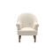 Homeroots 33" Cream And Brown Linen Arm Chair 534140 - alternate 1