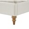 Homeroots Cream Solid Wood King Tufted Upholstered Linen Bed with Nailhead Trim 544883 - alternate 6