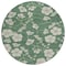Homeroots 8' Sage And Ivory Round Floral Washable Indoor Outdoor Area Rug 600050 - alternate 5