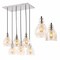 Jonathan Y Sydney 18.88" 6-Light Bohemian Farmhouse Iron/Glass Cluster LED Pendant, Nickel/Champagne JYL1121A - alternate 1