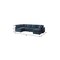 Homeroots 65" Dark Blue Fabric Modular Sleeper Sofa With Ottoman 568281 - alternate 4