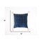 Homeroots 18" X 18" Blue and White Geometric Cotton Pillow Cover With Embroidery and Tassels 534556 - alternate 3