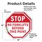 Signmission Stop No Forklifts Beyond This Point, 4 inch X 4 inch, Vinyl Decal, 2PK OC-D-2PACK-4-59 - alternate 3