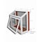 Factory 2U Windows Garden Window with Shelf, 60in x 48in, White, Insulated Oak Seatboard, Low-E Glass 802949 - alternate 5