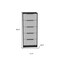 Homeroots 18" White Manufactured Wood Five Drawer Chest 477807 - alternate 5