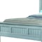 Homeroots Aqua Blue Ribbed Texture Distressed Solid Wood Queen Bed Frame 571385 - alternate 7