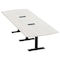 Skutchi Designs 10ft Arc Rectangle Conference Table With Power | Harmony Series | 10 Person Meeting Room Table HAR-AREC-48X120-T.BK-WA7976-EBLK - alternate 1