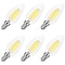 Luxrite 8W LED Candelabra Bulb, 75W Equivalent, E12 Base, 1000 Lumens, 4000K Cool White, Dimmable, 6PK LR21713 - alternate 1