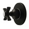 Kingston Brass Single-Handle Six-Way Diverter Valve with Round Trim Kit, Matte Black KS4030ZX - alternate 1