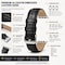 Elegani Alligator-Embossed Leather Band Compatible with Apple Watch 41mm, Brown, Rose Gold Buckle LATPAM-BRN-RGD-41 - alternate 3