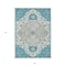 Homeroots 5' X 8' Teal Blue Green And Ivory Oriental Washable Indoor Outdoor Area Rug 596645 - alternate 6