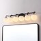 Jonathan Y Louis Parisian Globe 40" 6-Light Metal/Frosted Glass Modern Contemporary LED Vanity Light, Black JYL3560B - alternate 5