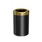 Gatco Modern Round 3 Gal. Wastebasket, Matte Black/Brushed Brass 1930 - alternate 1