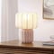 Jonathan Y Leola 10 in. Modern Contemporary Ceramic Fluted Mini w/Ribbed Cocoon Pumpkin Shade LED Table Lamp, Li JYL4202B - alternate 5