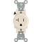 Leviton Outlet 20 amps 125 V Single Light Almond 5-20R Light Almond T5020-0TS - alternate 3